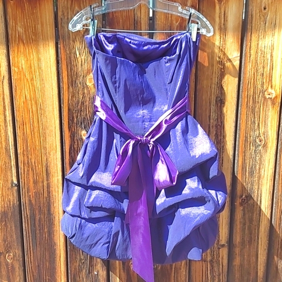 J McClintock Purple cocktail dress - Picture 3 of 12